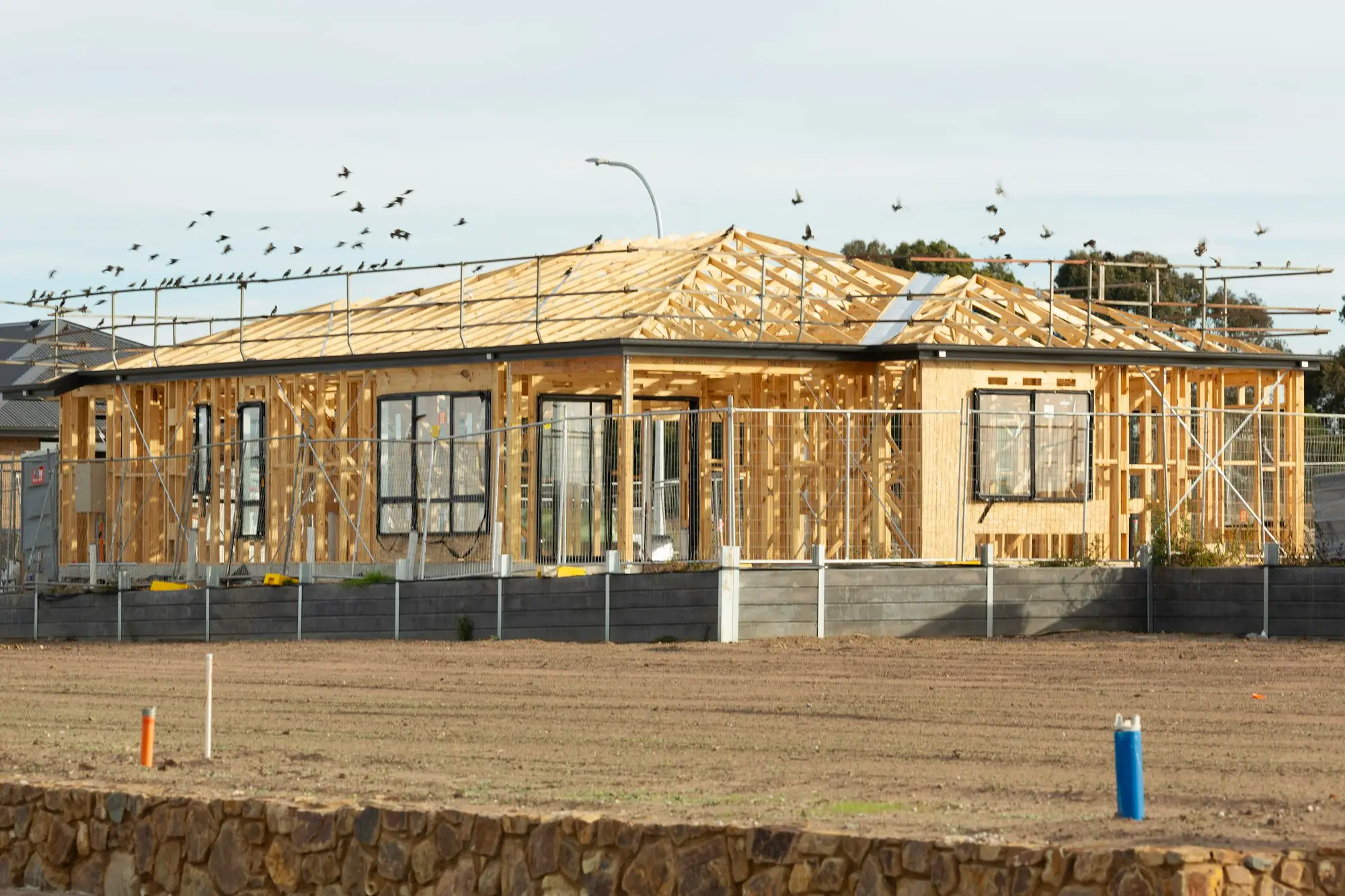 Builder ute timber frame site