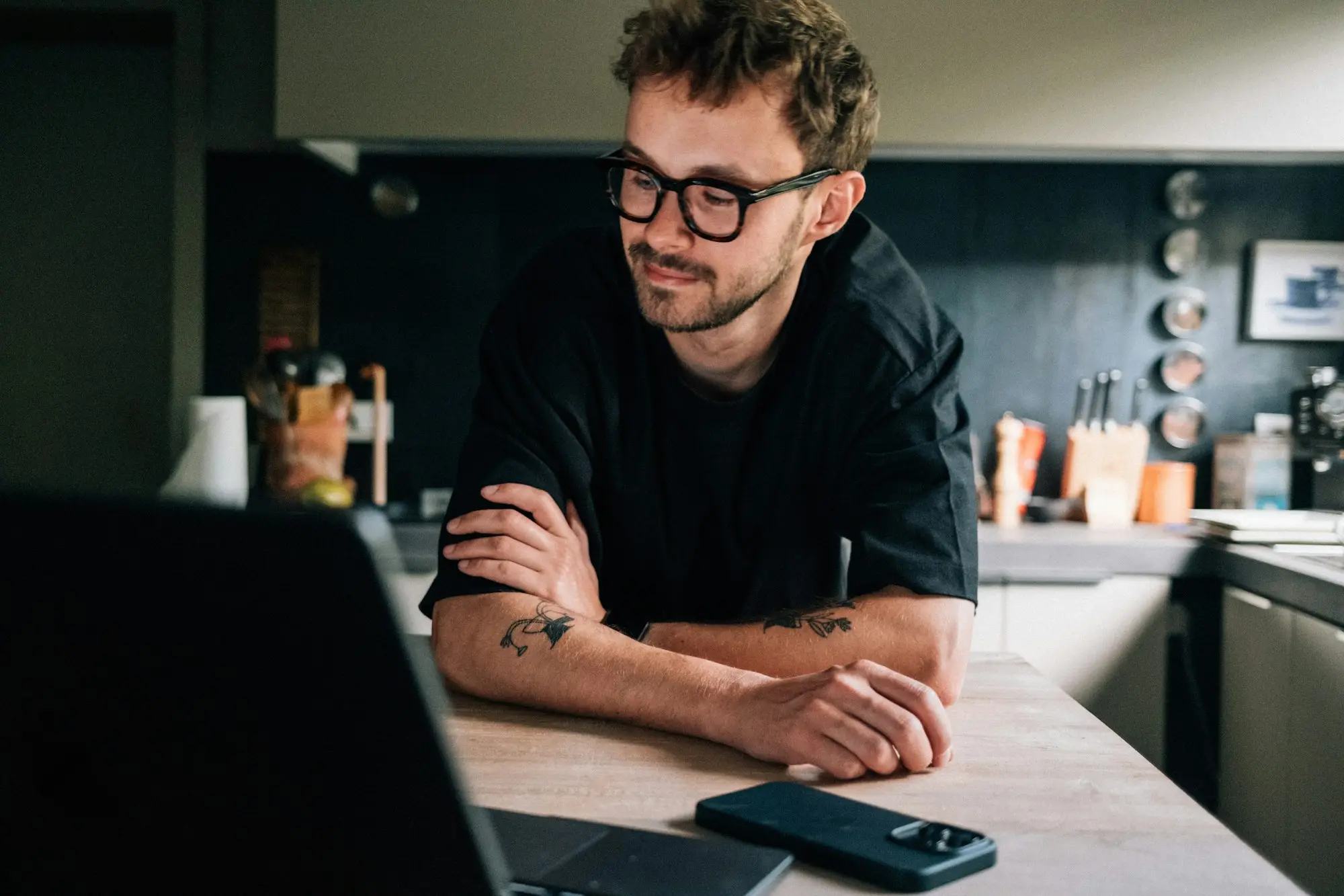 Business vs personal owner at kitchen table