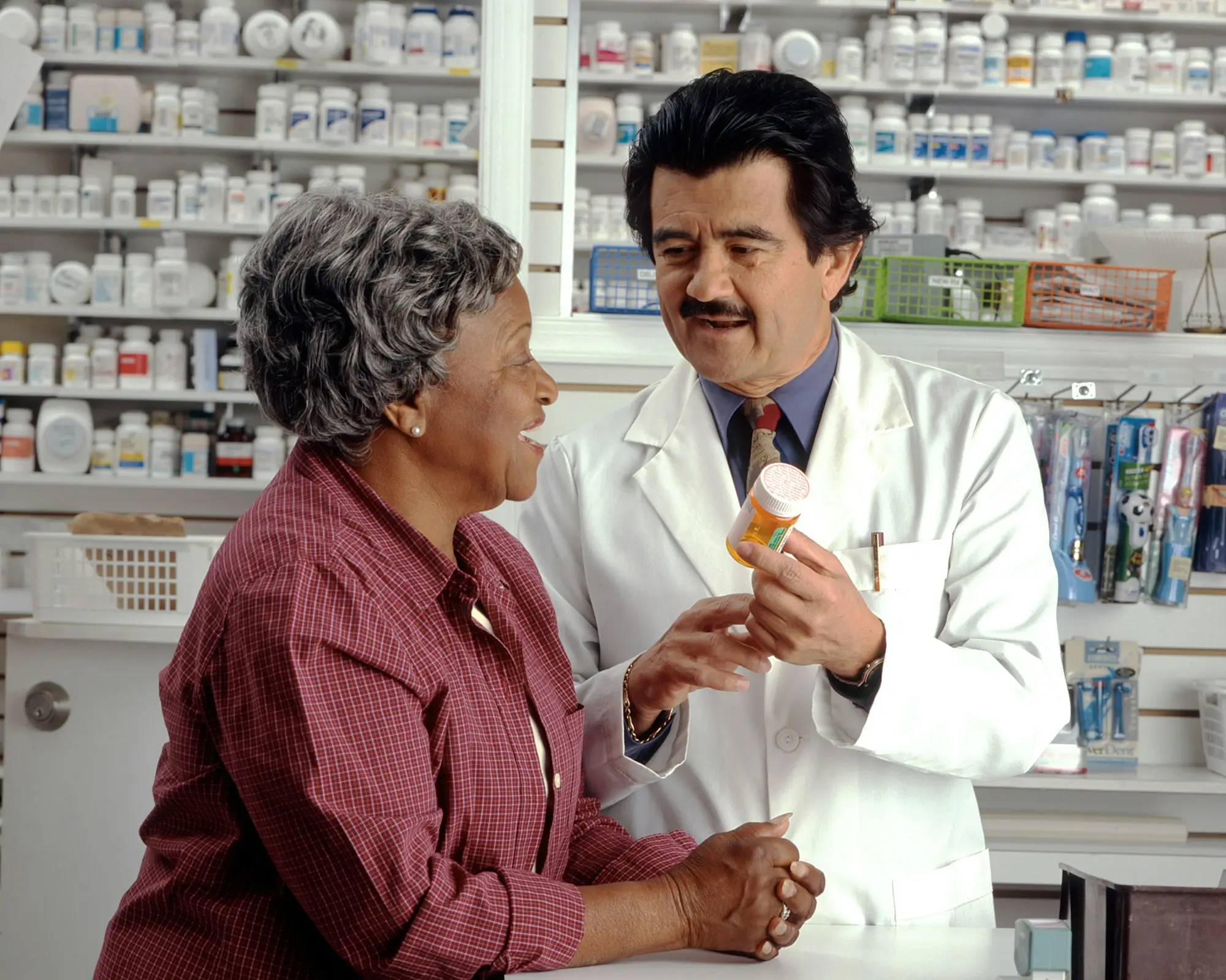 Pharmacist dispensary counter