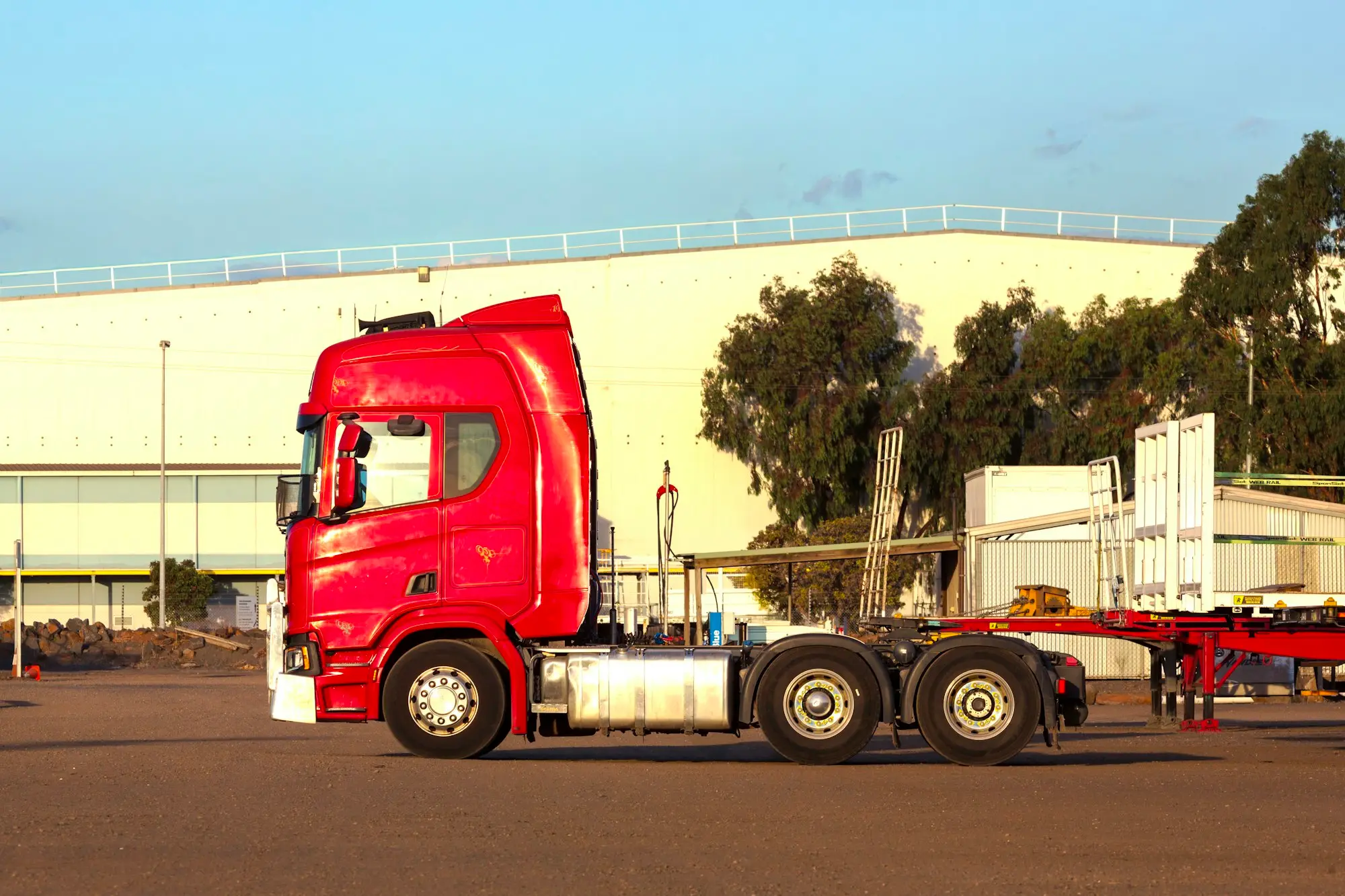Truck driver prime mover depot